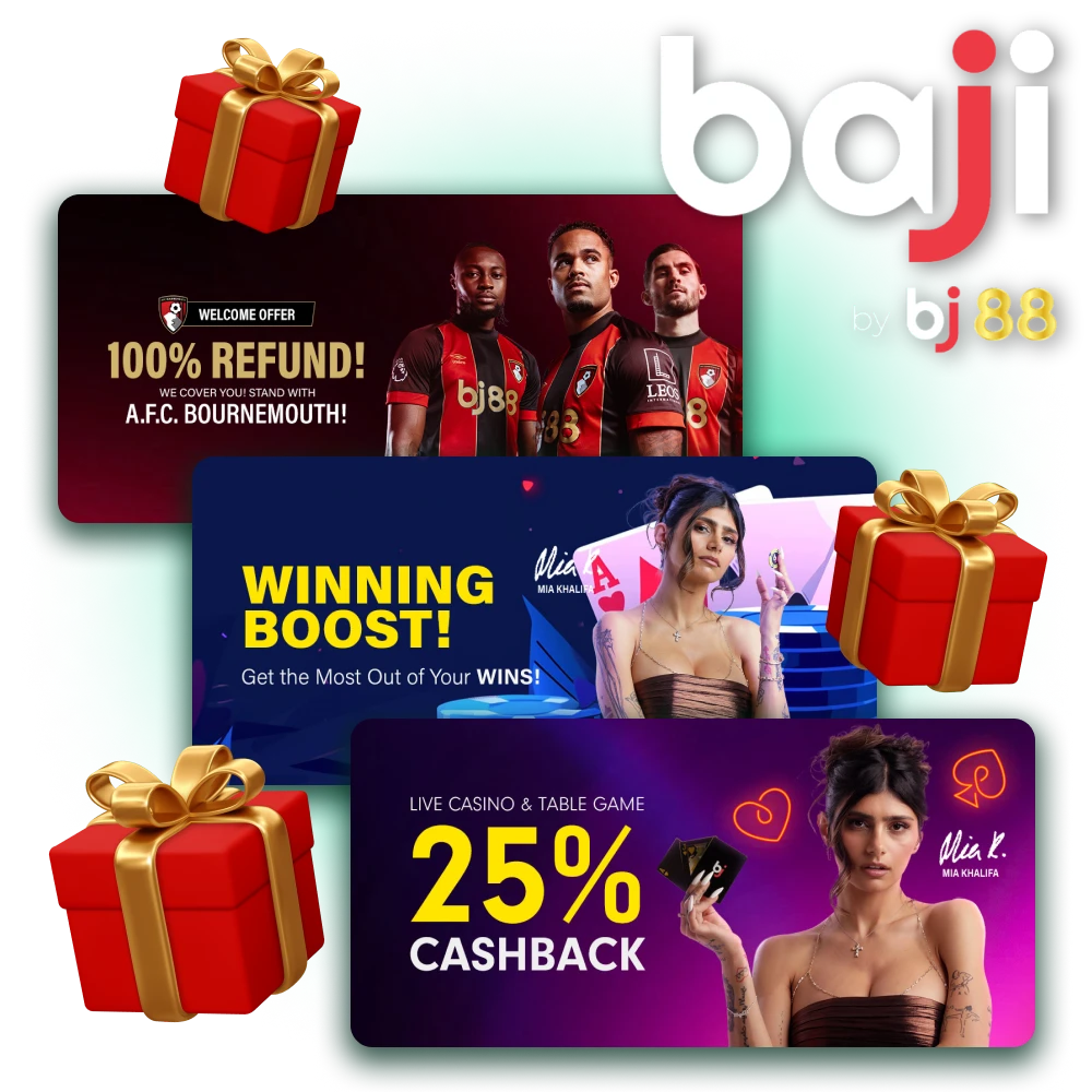 Users from Bangladesh will find a huge number of bonuses waiting for them at Baji Live.