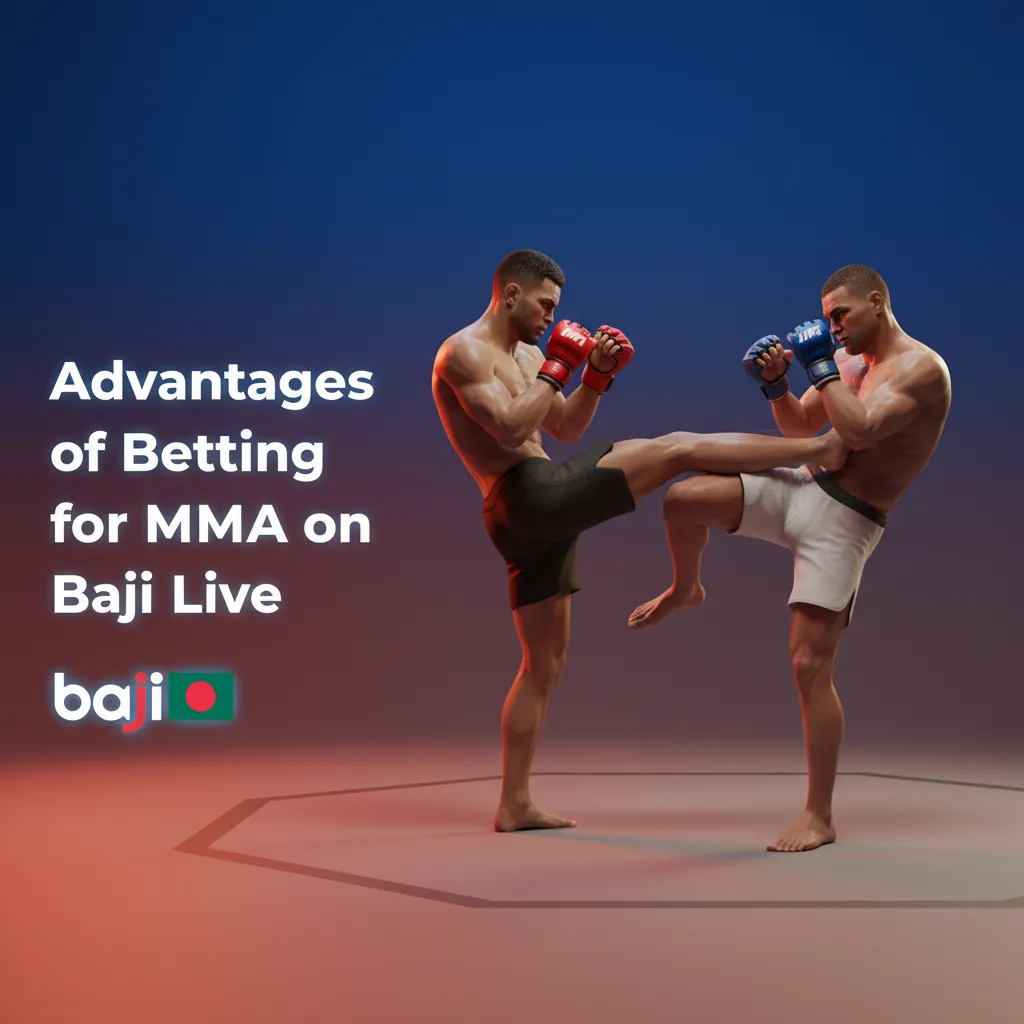 Baji Live MMA perks: bKash/Nagad/Rocket/Upay, UFC & regional, live betting & Cash Out, parlays, English/Bangla support.