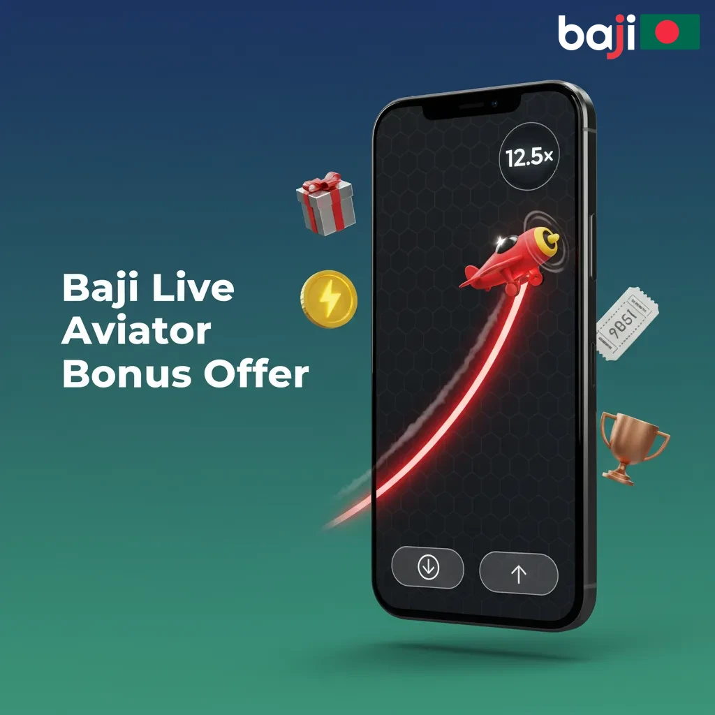 Baji Live Aviator bonus: 77% sports up to 7,777 BDT or 100% slots/fishing up to 1,777 BDT. Min deposit 200 BDT.