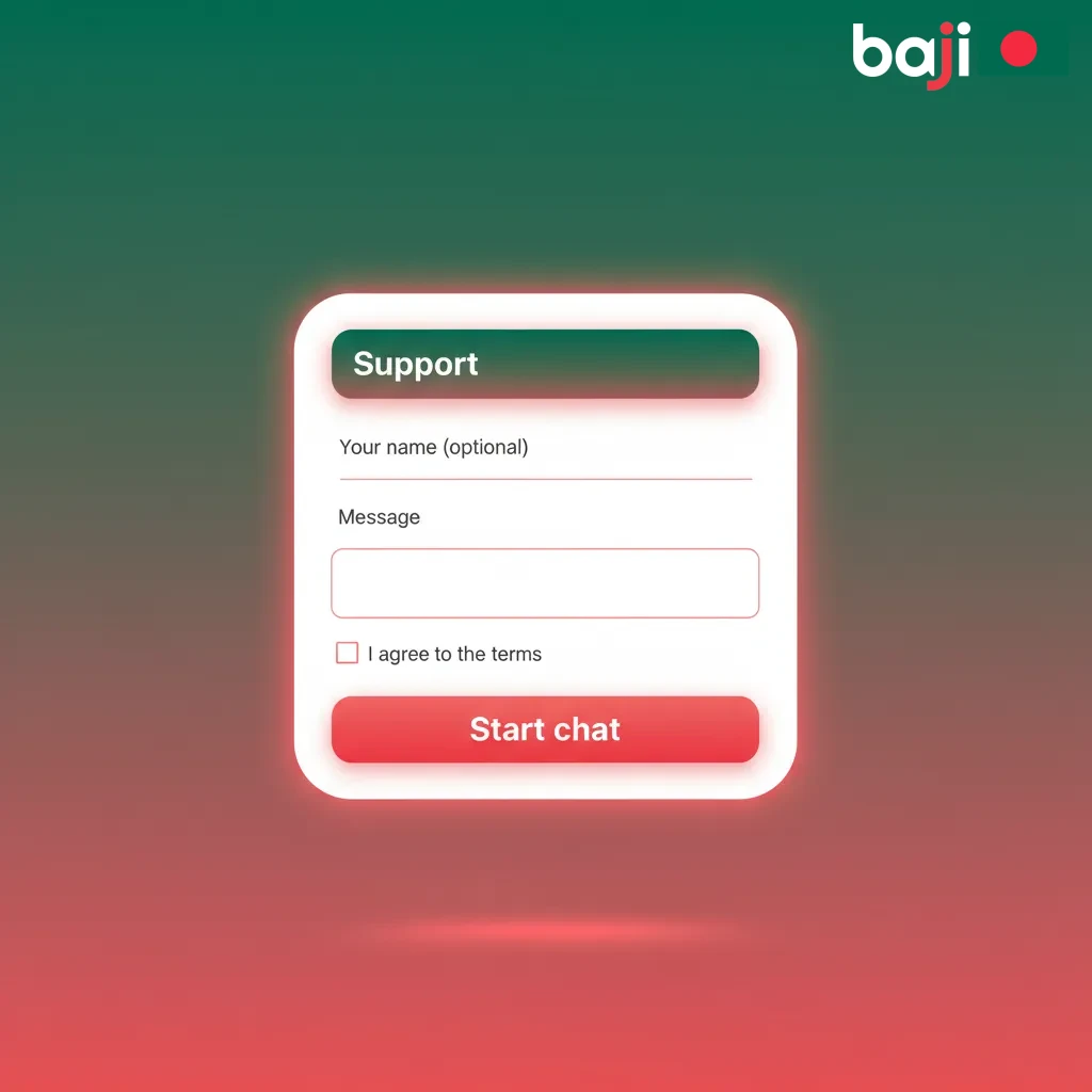 24/7 support for account, bets, payments in Bangladesh via live chat, email support@baji.live, WhatsApp, Facebook Messenger.