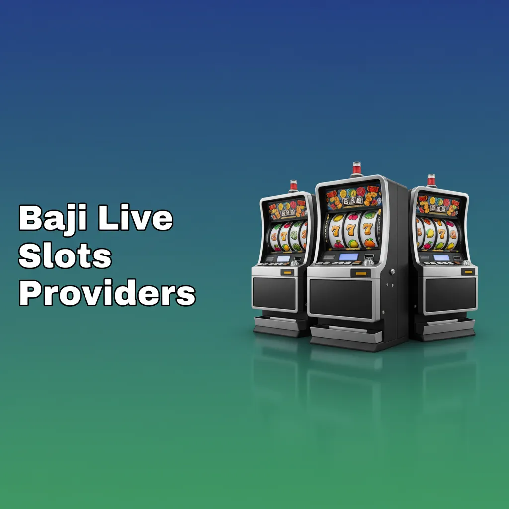 Baji Live slots providers grid showing 10 studio logos and game counts, from Pragmatic Play to Habanero.