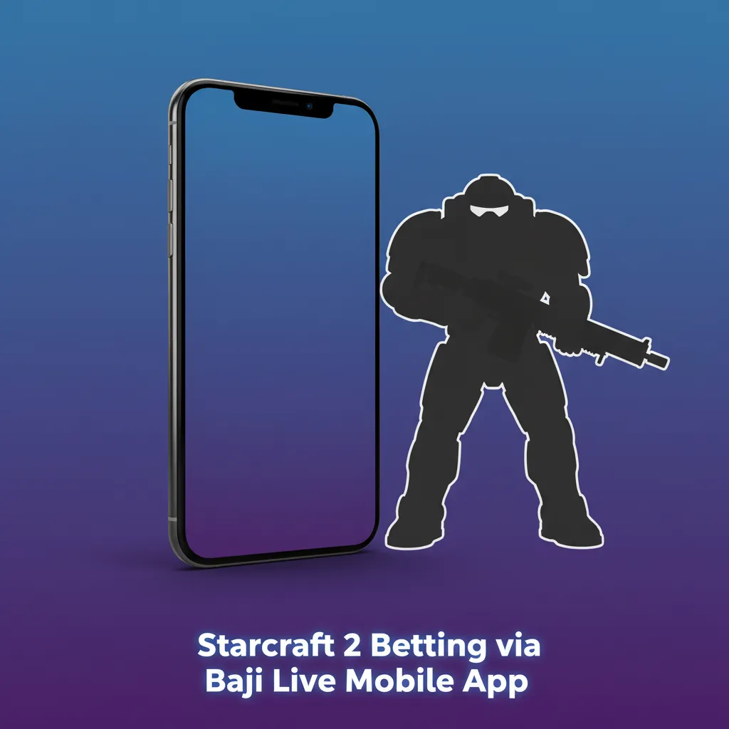 Phone screen showing Baji Live app with StarCraft II live odds, BDT currency, and esports betting markets in Bangladesh.