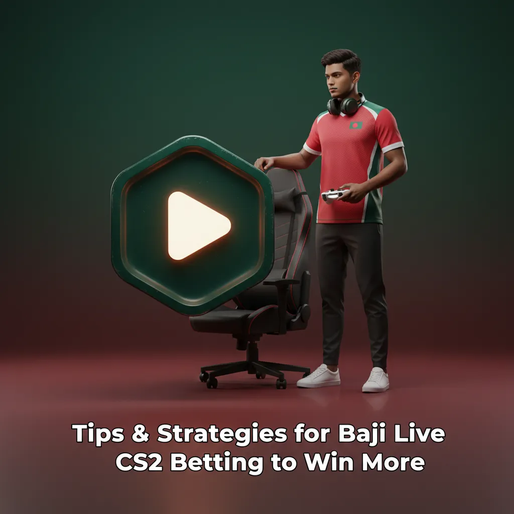 Infographic of Baji Live CS2 betting tips: bankroll rules, map win rates, roster form, odds moves, live cues, records.